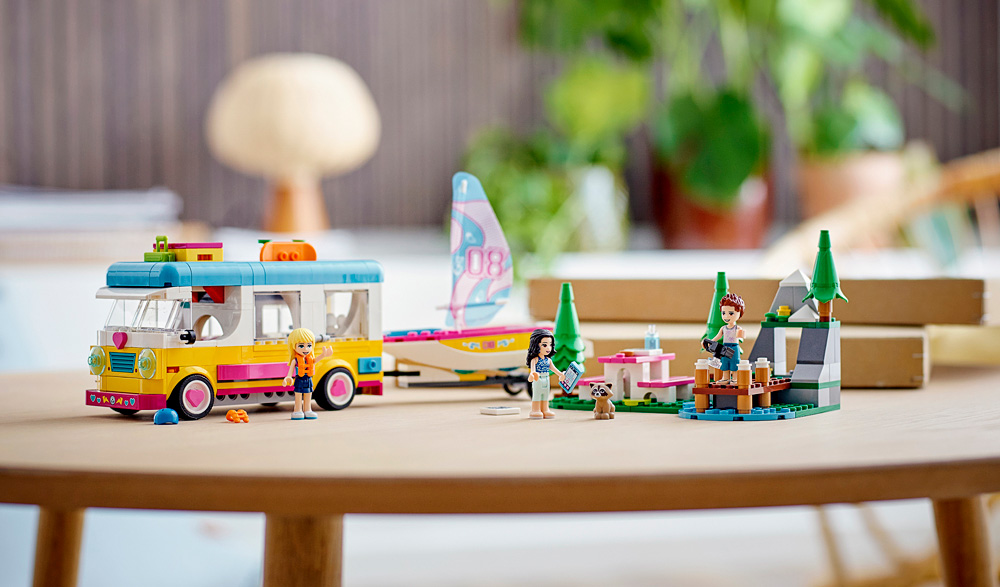 LEGO FRIENDS Forest Camper Van and Sailboat