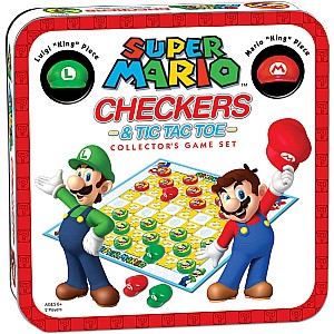 Super Mario Checkers & Tic Tac Toe Collector's Game Set