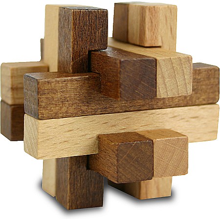 True Genius Wooden Brainteaser Puzzles: Curated Collection