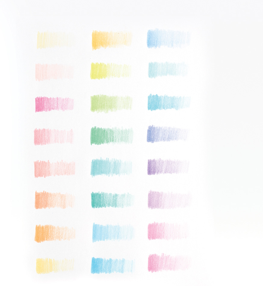 Pastel Hues Colored Pencils