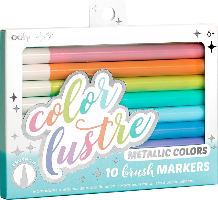 Color Lustre Metallic Colors Brush Markers - Stevensons Toys