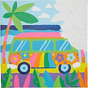 Colorific Canvas Kit Paint-By-Number Kit: Van Vibes