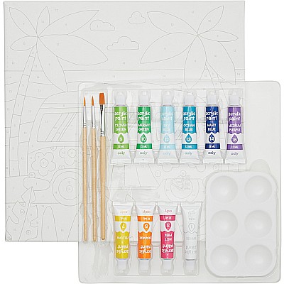 Colorific Canvas Kit Paint-By-Number Kit: Van Vibes