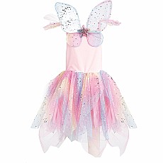 Rainbow Fairy Dress & Wings Size 5-6