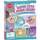 KLUTZ Super Cute Embroidery Book & Activity Kit