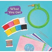 KLUTZ Super Cute Embroidery Book & Activity Kit