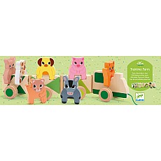 Trainimo Farm Wooden Pull-Along Activity Toy