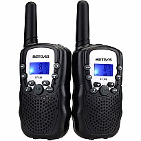 Retevis RT388 2 pcs Kids Walkie Talkies with Flashlight - Black