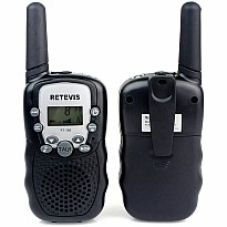 Retevis RT388 2 pcs Kids Walkie Talkies with Flashlight - Black