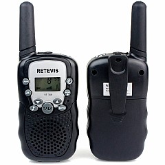 Retevis RT388 2 pcs Kids Walkie Talkies with Flashlight - Black