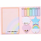Side Notes Sticky Tab Note Set Pastel Rainbow