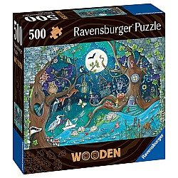500 Piece Wooden Puzzle, Fantasy Forest