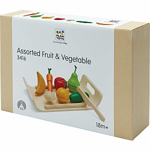 Assorted Wooden Fruit & Vegetables Set