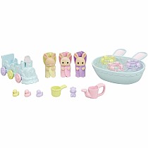 Calico Critters Triplets Baby Bathtime Set