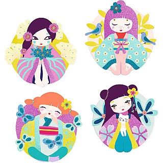 Onnanoko Glitter & Gem Boards Kit