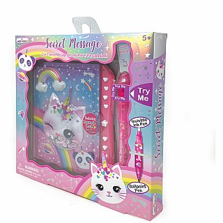 Caticorn 2-in-1 Secret Message Pen & Journal Set