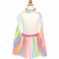 Great Pretenders Stripy Sequins Cape, size 4/6