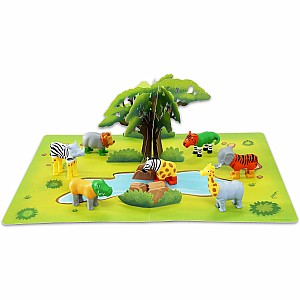 Mini Magnetic Mix or Match Jungle Animals Deluxe Set