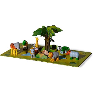 Mini Magnetic Mix or Match Jungle Animals Deluxe Set