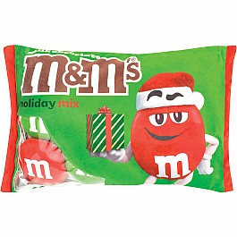 Milk Chocolate M&M's Holiday Mix Packaging Plush