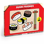 MudPuppy Sushi Friends Wooden Tray Puzzle