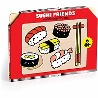 MudPuppy Sushi Friends Wooden Tray Puzzle