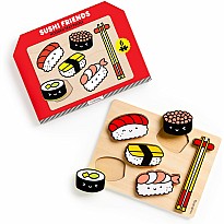 MudPuppy Sushi Friends Wooden Tray Puzzle