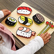 MudPuppy Sushi Friends Wooden Tray Puzzle