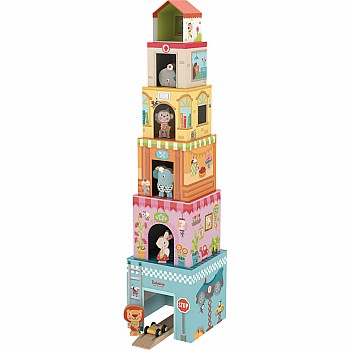 Tower House Stacking Game