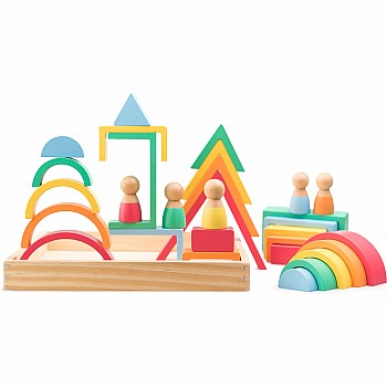 Rainbow Wooden Blocks