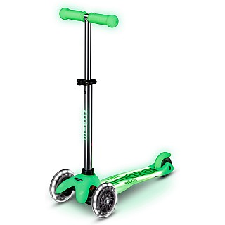 Micro Mini Deluxe Glow LED Plus Scooter - Icy Lime