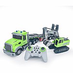 Buddy Trucks 2 in 1 Set - Wild Wheels Scooper RC with Flatbed 