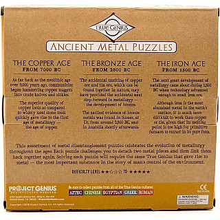 True Genius Ancient Metal Puzzles - 12 pc