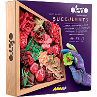 OKTO Sensory Art Wood & Craft Succulents Passion