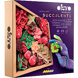 OKTO Sensory Art Wood & Craft Succulents Passion