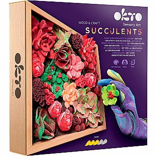 OKTO Sensory Art Wood & Craft Succulents Passion