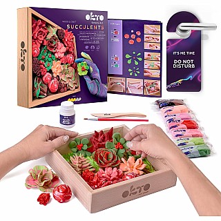 OKTO Sensory Art Wood & Craft Succulents Passion