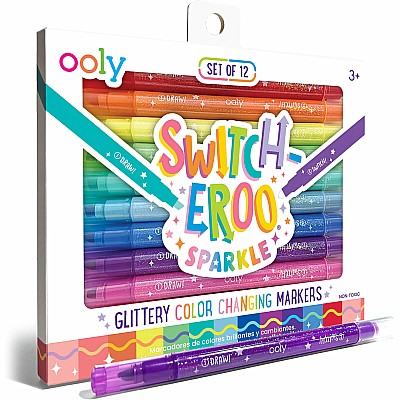 OOLY Switch-Eroo Sparkle Glittery Color Changing Markers