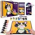OKTO Sensory Art Coloring with Clay Set by Numbers Cat