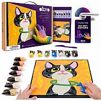 OKTO Sensory Art Coloring with Clay Set by Numbers Cat