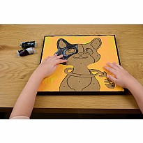 OKTO Sensory Art Coloring with Clay Set by Numbers Cat