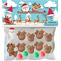 Taba-Zaba Squishy Christmas Santa with Reindeer 10 pc