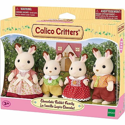 Calico Critters Chocolate Rabbit Family