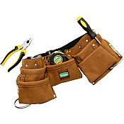 Kids Deluxe Tool Set with Leather Tool Belt & Safety Goggles