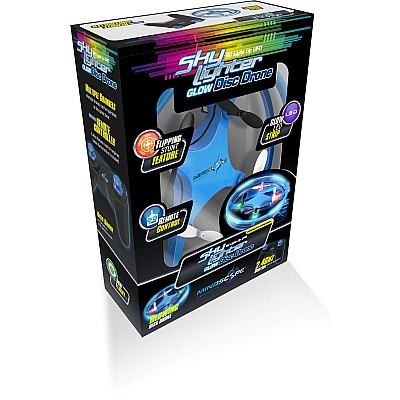 Sky Lighter Glow Disc Drone - RC Light Up UFO Blue