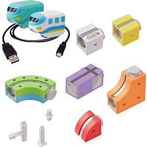 Rail Cube Magnetic Monorail Deluxe Block Set