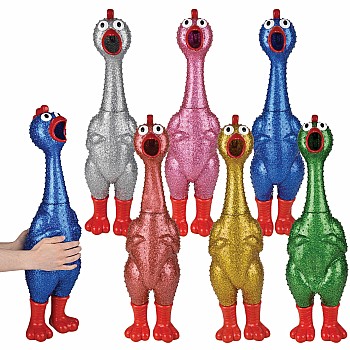 Giant Sparkle Rubber Chicken