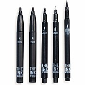 The Ink Works 5 Black Markers Assorted Sizes