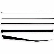 The Ink Works 5 Black Markers Assorted Sizes
