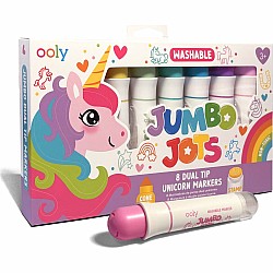 Jumbo Jots 8 Dual Tip Unicorn Markers